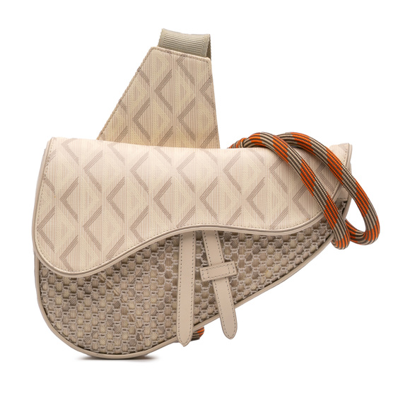 Pre-Loved Dior Coated Canvas CD Diamond Nautic Saddle Crossbody - Picture 1 of 10